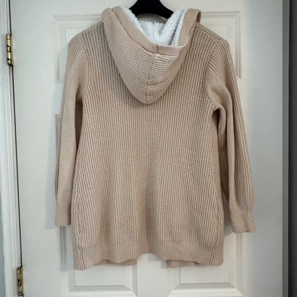 No Boundaries Cream Hooded Cardigan - Picture 3 of 3